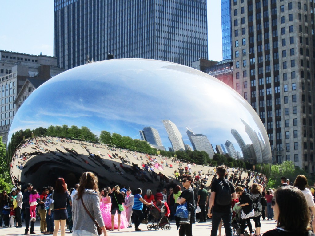 Cloud Gate at AT&T Plaza in Millennium Park, Chicago