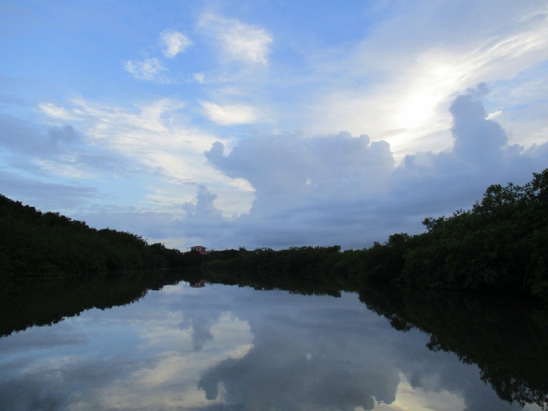 sky reflection on a river in punta gorda