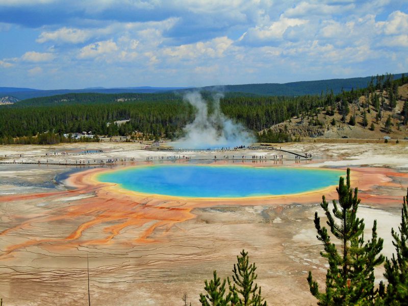 grand prismatic spring in yellowstone national park