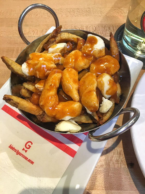 Side order of poutine at Les Trois Garcons