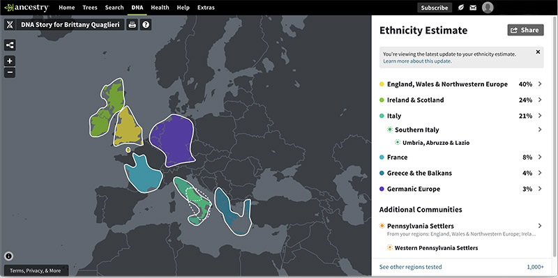 Ancestry.com ethnicity estimate overview 