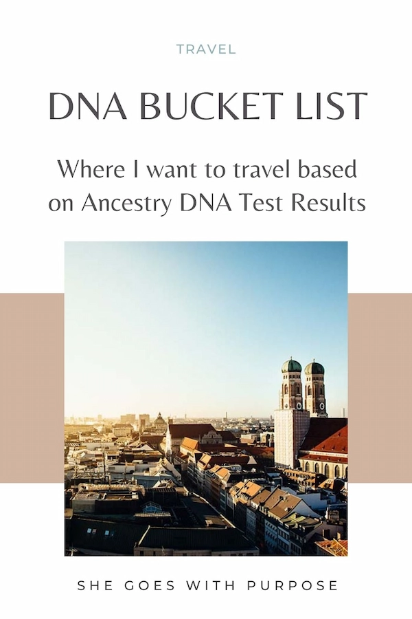 According to my DNA test results, these are the countries I have a personal, genetic connection to. After some thought, I came up with the perfect DNA Bucket List, which I’ll keep adding to, of course. Click through to see where I would like to visit in Italy, Ireland, England, Germany, and Scotland. 