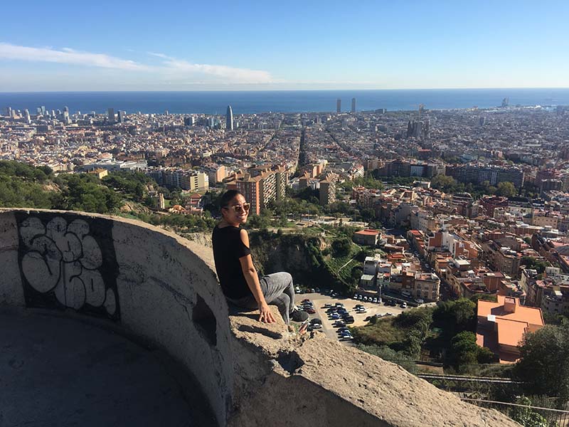 overlooking barcelona spain | self-care and travel