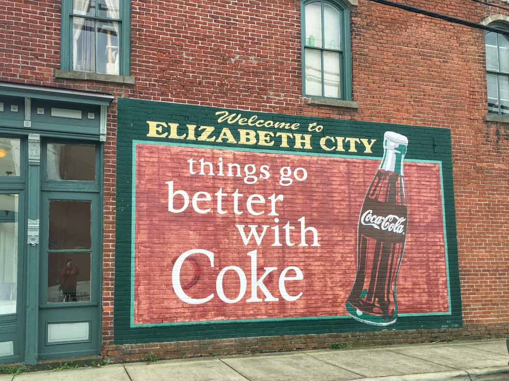 Wall mural in Elizabeth City, North Carolina. 