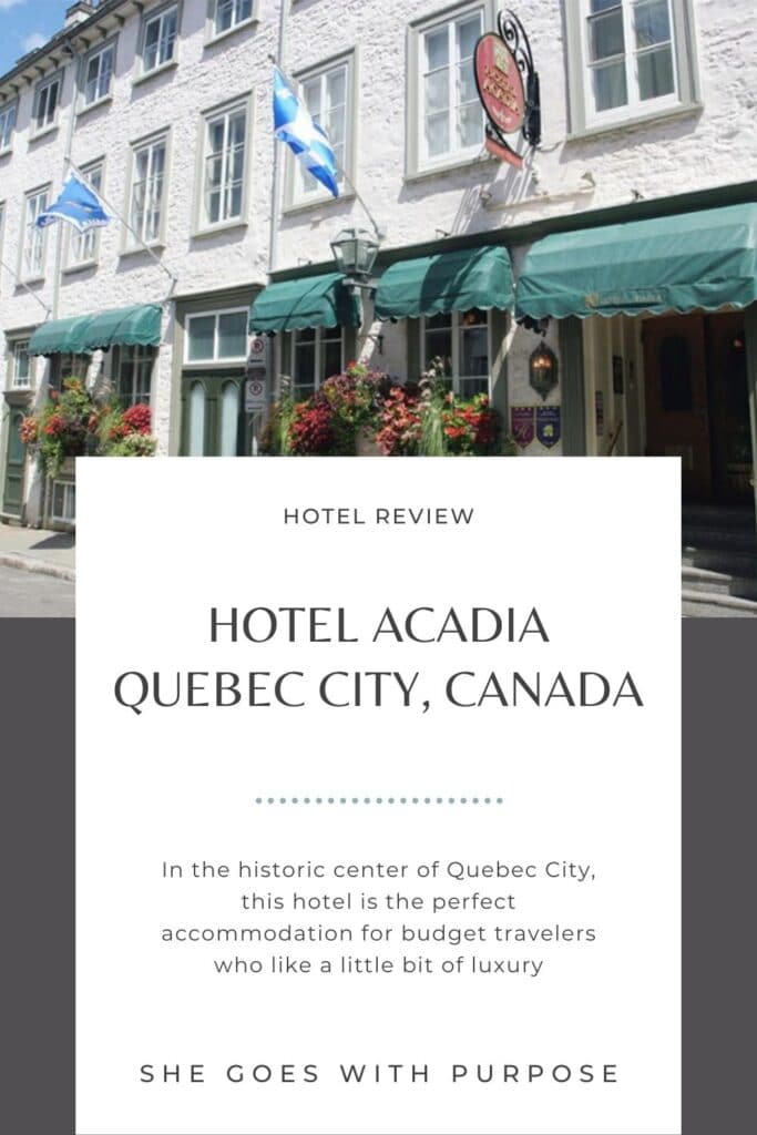 pin image for review for hotel acadia in quebec city, canada